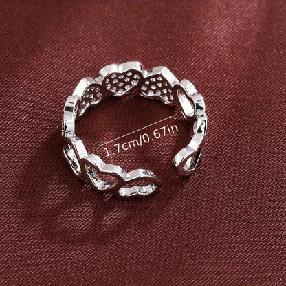 Anillo personalizado de apertura de parejas de dedo pequeño de amor de moda europea y americana