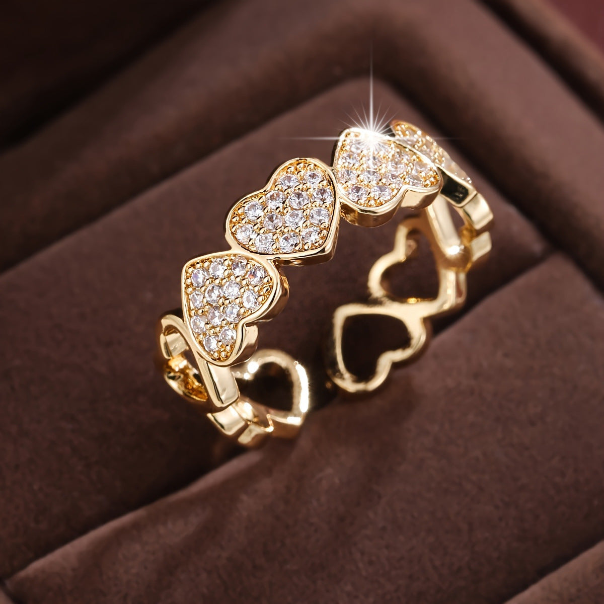 Anillo personalizado de apertura de parejas de dedo pequeño de amor de moda europea y americana