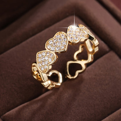 Anillo personalizado de apertura de parejas de dedo pequeño de amor de moda europea y americana