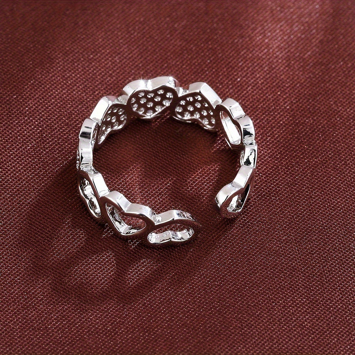 Anillo personalizado de apertura de parejas de dedo pequeño de amor de moda europea y americana