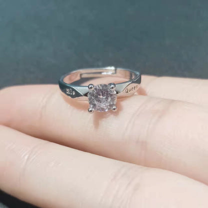 Pareja Anillos Boca abierta Chapado en oro blanco Hombres y mujeres